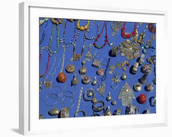 Jewellery Laid Out for Sale, Boumalne Du Dades Market, Morocco, North Africa, Africa-Harding Robert-Framed Photographic Print