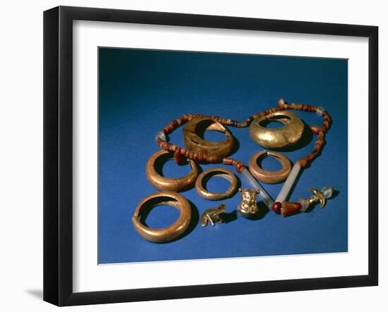 Jewelry in Gold and Copper, Colombia, Tairona Culture-null-Framed Giclee Print