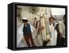 Jewish Bar Mitzvah Ceremony at the Western Wall (Wailing Wall), Jerusalem, Israel, Middle East-S Friberg-Framed Stretched Canvas