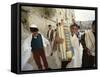 Jewish Bar Mitzvah Ceremony at the Western Wall (Wailing Wall), Jerusalem, Israel, Middle East-S Friberg-Framed Stretched Canvas