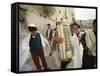 Jewish Bar Mitzvah Ceremony at the Western Wall (Wailing Wall), Jerusalem, Israel, Middle East-S Friberg-Framed Stretched Canvas