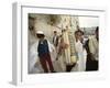 Jewish Bar Mitzvah Ceremony at the Western Wall (Wailing Wall), Jerusalem, Israel, Middle East-S Friberg-Framed Photographic Print