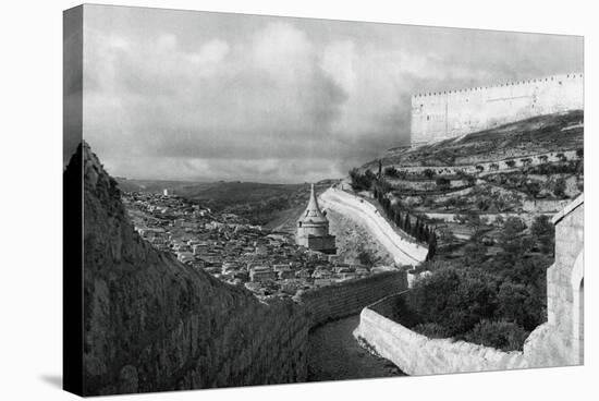 Jewish Burial Places Near the Wall of Jerusalem, 1937-Martin Hurlimann-Stretched Canvas