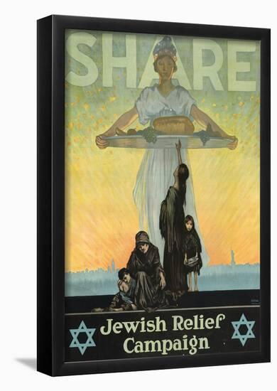 Jewish Campaign Relief War Propaganda Vintage Ad Poster Print-null-Framed Poster