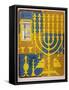 Jewish Candlestick-null-Framed Stretched Canvas