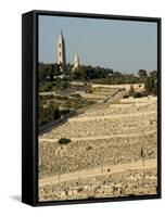 Jewish Cemetery, Mount of Olives, Jerusalem, Israel, Middle East-Christian Kober-Framed Stretched Canvas