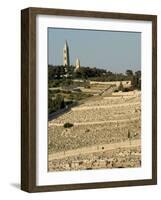 Jewish Cemetery, Mount of Olives, Jerusalem, Israel, Middle East-Christian Kober-Framed Photographic Print