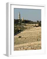 Jewish Cemetery, Mount of Olives, Jerusalem, Israel, Middle East-Christian Kober-Framed Photographic Print