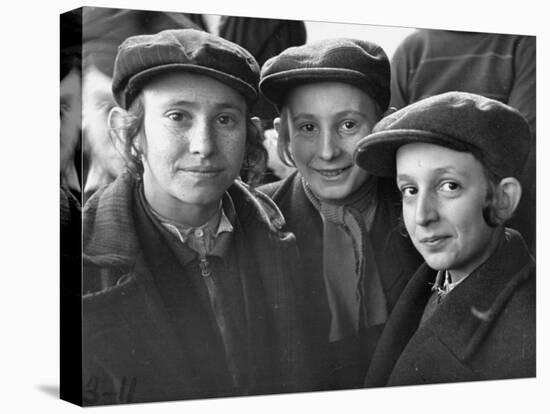 Jewish Children Posing for a Picture-William Vandivert-Stretched Canvas