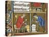 Jewish Craftsmen Working, Miniature from Beatae Elisabeth Psalterium-null-Stretched Canvas