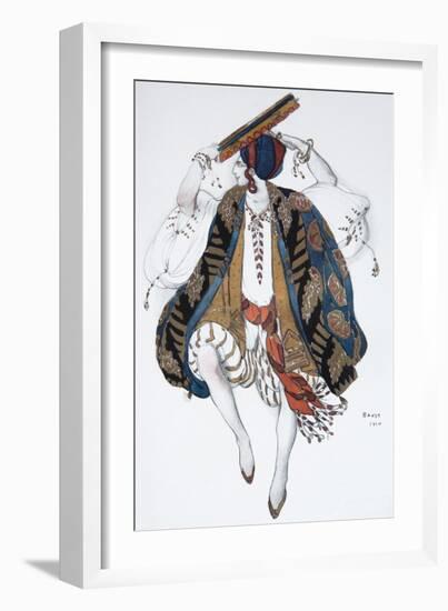 Jewish Dance. Costume Design for the Ballet Cléopatre, 1910-Léon Bakst-Framed Giclee Print