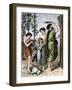 Jewish Family Marking their Home with Lamb's Blood for the First Passover-null-Framed Giclee Print