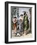 Jewish Family Marking their Home with Lamb's Blood for the First Passover-null-Framed Giclee Print