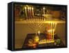 Jewish Festival of Hanukkah, Three Hanukiah with Four Candles Each, Jerusalem, Israel, Middle East-Eitan Simanor-Framed Stretched Canvas