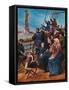 Jewish Immigrants on Ship near Statue of Liberty-null-Framed Stretched Canvas