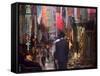 Jewish Man in David Street Tourist Market, Old Walled City, Jerusalem, Israel, Middle East-Christian Kober-Framed Stretched Canvas