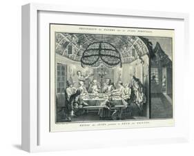 Jewish Meal During the Feast of the Tabernacles-Bernard Picart-Framed Giclee Print