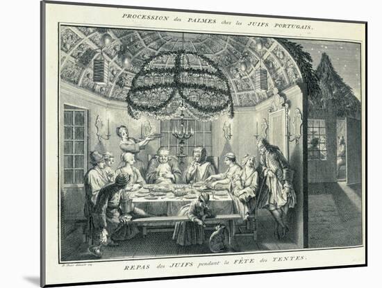Jewish Meal During the Feast of the Tabernacles-Bernard Picart-Mounted Giclee Print