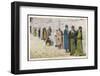 Jewish Men at the Wailing Wall, Jerusalem-null-Framed Photographic Print