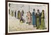 Jewish Men at the Wailing Wall, Jerusalem-null-Framed Photographic Print