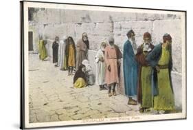 Jewish Men at the Wailing Wall, Jerusalem-null-Stretched Canvas