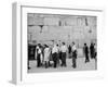 Jewish Men in Various Modes of Traditional Dress at the Wailing Wall in Jerusalem-null-Framed Premium Photographic Print