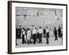 Jewish Men in Various Modes of Traditional Dress at the Wailing Wall in Jerusalem-null-Framed Photographic Print