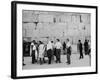 Jewish Men in Various Modes of Traditional Dress at the Wailing Wall in Jerusalem-null-Framed Photographic Print