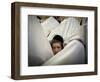 Jewish Men Participate in a Blessing During the Jewish Holiday of Passover at the Western Wall-null-Framed Photographic Print