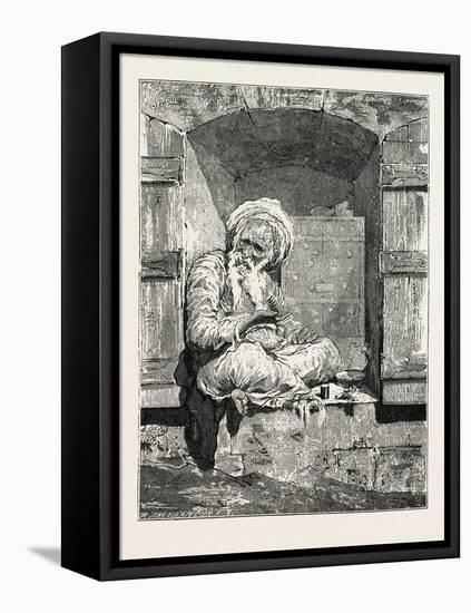 Jewish Money-Changer, Egypt, 1879-null-Framed Stretched Canvas