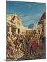 Jewish Musicians in the Streets of Tetuan, C.1858 (Oil on Canvas)-Alfred Dehodencq-Mounted Giclee Print