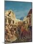 Jewish Musicians in the Streets of Tetuan, C.1858 (Oil on Canvas)-Alfred Dehodencq-Mounted Giclee Print