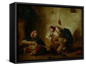 Jewish Musicians of Mogador-Eugene Delacroix-Framed Stretched Canvas