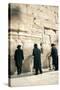 Jewish Orthodox Men Pray at Western Wall, Jerusalem, Israel-David Noyes-Stretched Canvas