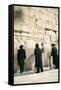 Jewish Orthodox Men Pray at Western Wall, Jerusalem, Israel-David Noyes-Framed Stretched Canvas