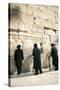 Jewish Orthodox Men Pray at Western Wall, Jerusalem, Israel-David Noyes-Stretched Canvas