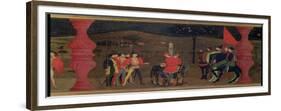 Jewish Pawnbroker and Family Burned at the Stake For Roasting the Consecrated Host, c.1468-Paolo Uccello-Framed Giclee Print