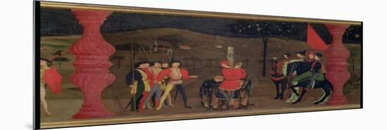 Jewish Pawnbroker and Family Burned at the Stake For Roasting the Consecrated Host, c.1468-Paolo Uccello-Mounted Giclee Print