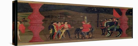 Jewish Pawnbroker and Family Burned at the Stake For Roasting the Consecrated Host, c.1468-Paolo Uccello-Stretched Canvas