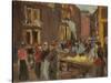 Jewish Quarter in Amsterdam; Judengasse in Amsterdam, Ecke Jodenbreestraat, 1905 (Oil on Board)-Max Liebermann-Stretched Canvas