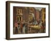 Jewish Quarter in Amsterdam; Judengasse in Amsterdam, Ecke Jodenbreestraat, 1905 (Oil on Board)-Max Liebermann-Framed Giclee Print