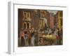 Jewish Quarter in Amsterdam; Judengasse in Amsterdam, Ecke Jodenbreestraat, 1905 (Oil on Board)-Max Liebermann-Framed Giclee Print