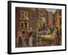 Jewish Quarter in Amsterdam; Judengasse in Amsterdam, Ecke Jodenbreestraat, 1905 (Oil on Board)-Max Liebermann-Framed Giclee Print