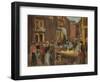 Jewish Quarter in Amsterdam; Judengasse in Amsterdam, Ecke Jodenbreestraat, 1905 (Oil on Board)-Max Liebermann-Framed Giclee Print