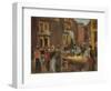 Jewish Quarter in Amsterdam; Judengasse in Amsterdam, Ecke Jodenbreestraat, 1905 (Oil on Board)-Max Liebermann-Framed Giclee Print