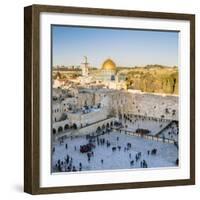 Jewish Quarter of the Western Wall Plaza, Old City, UNESCO World Heritage Site, Jerusalem, Israel-Gavin Hellier-Framed Photographic Print