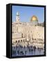 Jewish Quarter of Western Wall Plaza and Dome of Rock, UNESCO World Heritage Site, Jerusalem Israel-Gavin Hellier-Framed Stretched Canvas