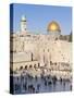 Jewish Quarter of Western Wall Plaza and Dome of Rock, UNESCO World Heritage Site, Jerusalem Israel-Gavin Hellier-Stretched Canvas