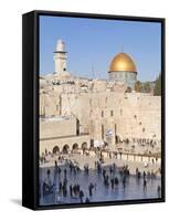 Jewish Quarter of Western Wall Plaza and Dome of Rock, UNESCO World Heritage Site, Jerusalem Israel-Gavin Hellier-Framed Stretched Canvas