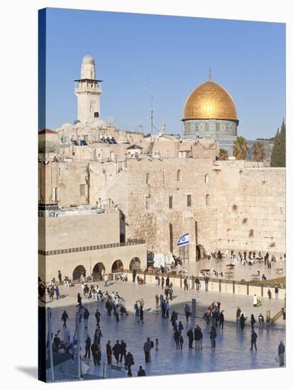 Jewish Quarter of Western Wall Plaza and Dome of Rock, UNESCO World Heritage Site, Jerusalem Israel-Gavin Hellier-Stretched Canvas